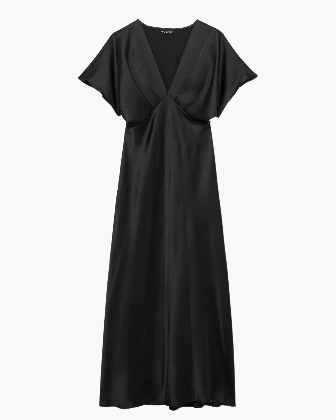 Zwarte Satijnen Zomer Jurk voor Dames