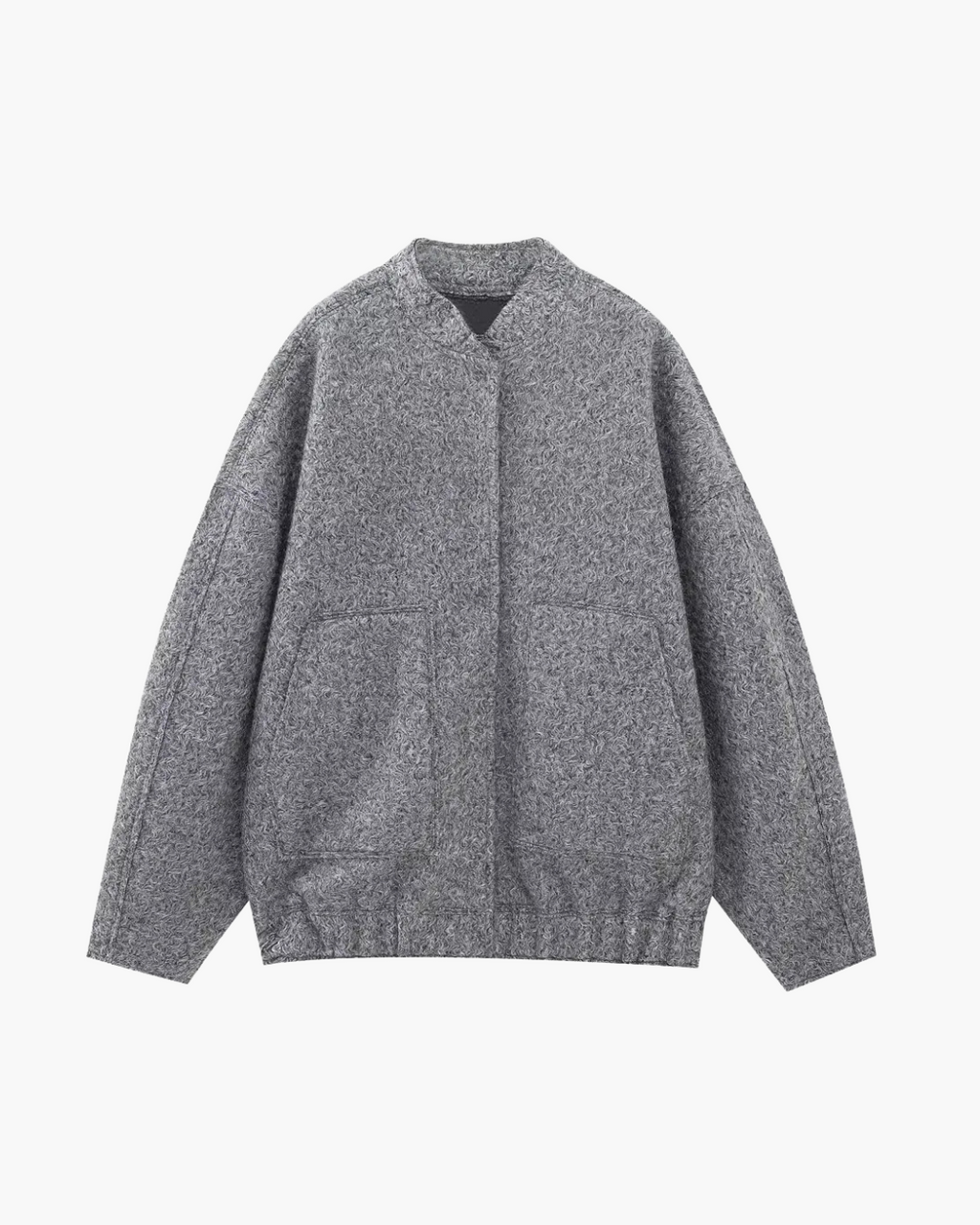 Effen Streetstyle Winterjas met Zakken en Knopen voor Dames