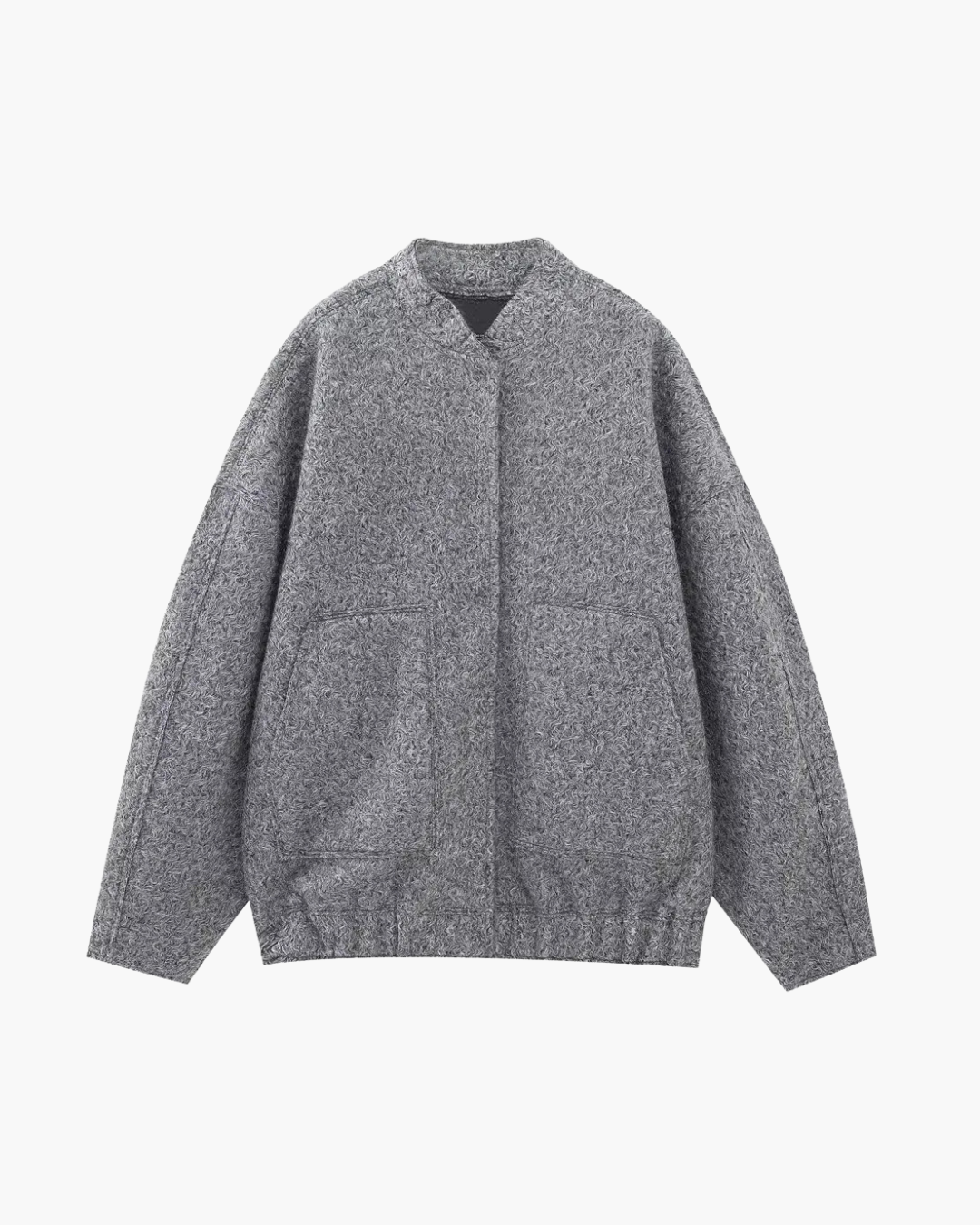 Effen Streetstyle Winterjas met Zakken en Knopen voor Dames