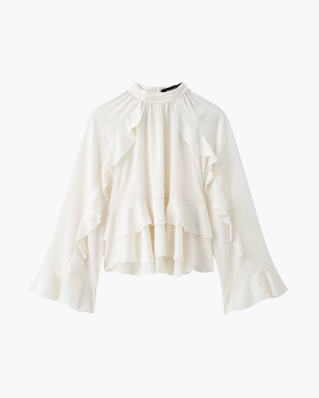 Effen Blouse met Knopen en Lange Mouwen voor Dames