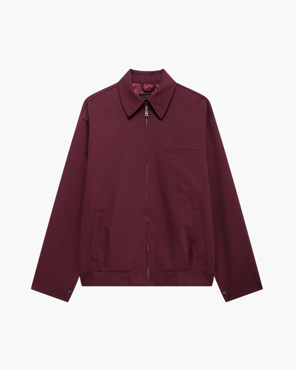 Vintage Effen Bomberjas met Lange Mouwen en Rits voor Dames