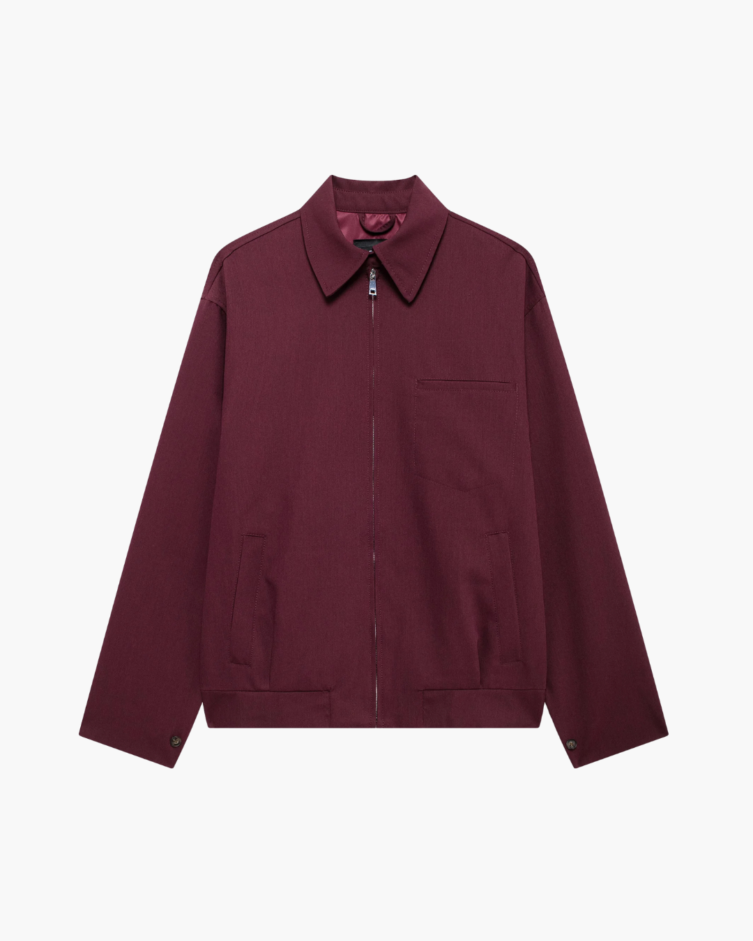 Vintage Effen Bomberjas met Lange Mouwen en Rits voor Dames