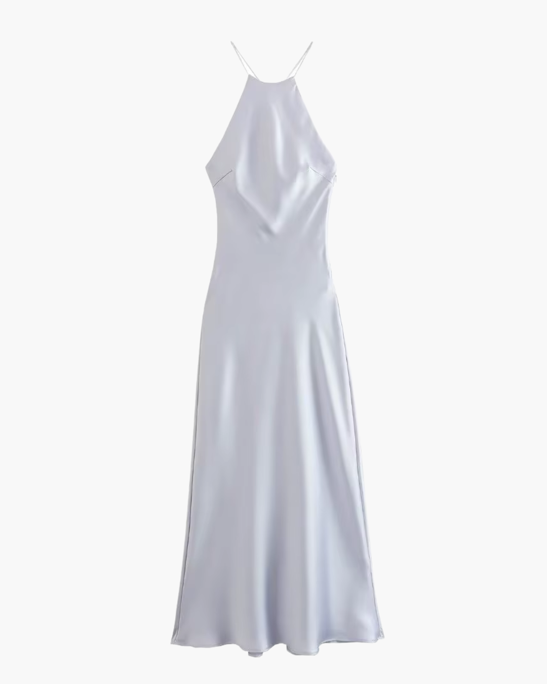 Satijnen Halter Backless Maxi Jurk voor Dames