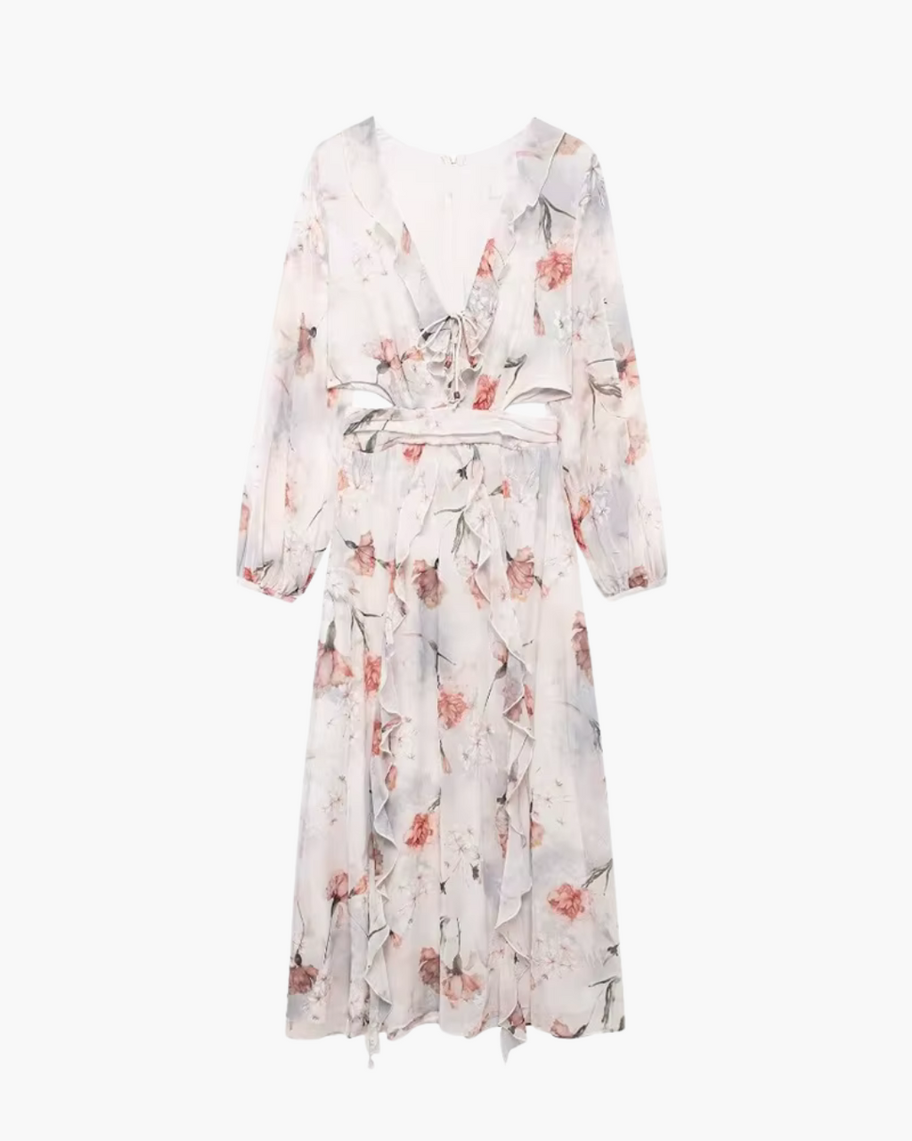 Zomerse Bloemenprint Midi Lange Jurk voor Dames