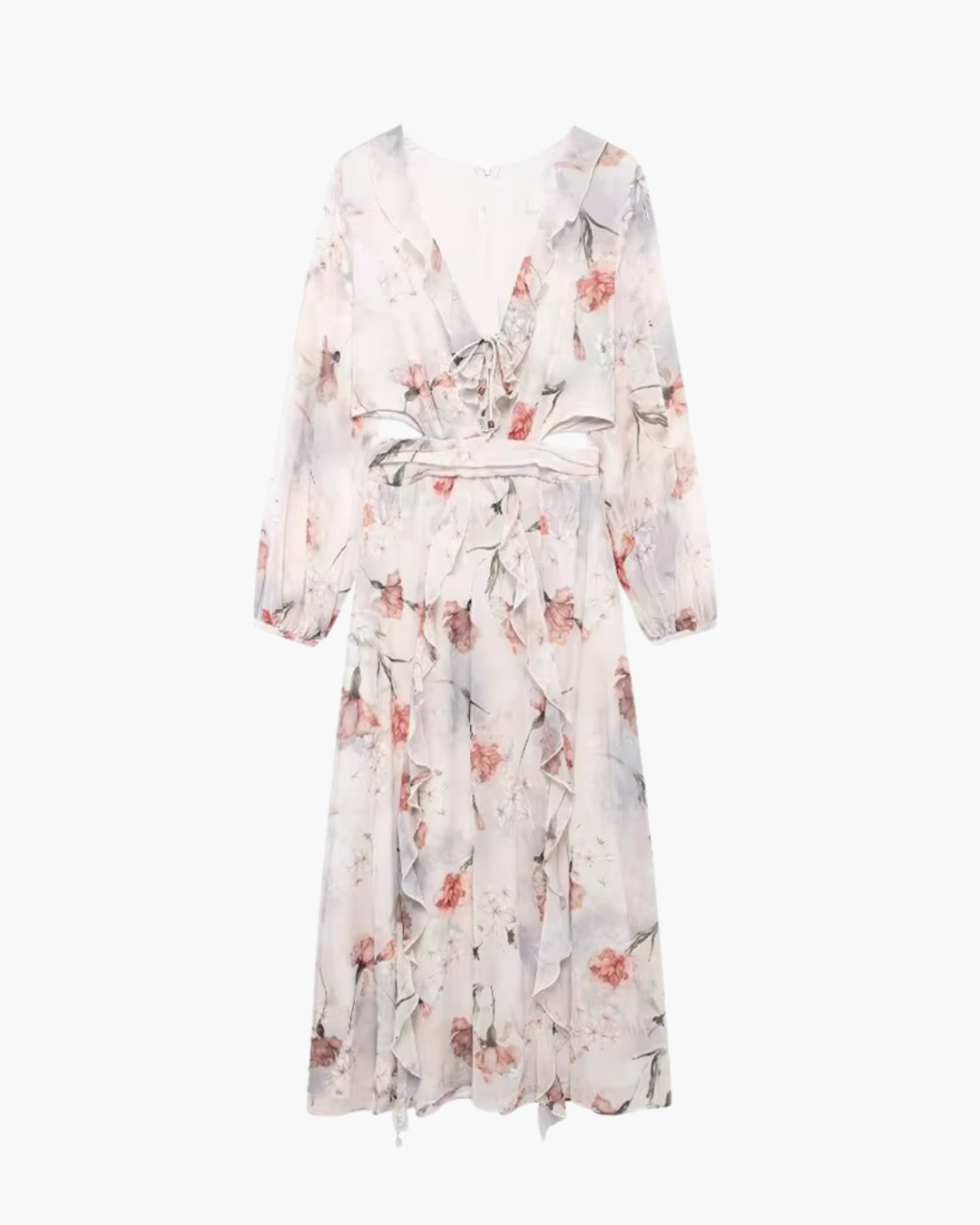 Zomerse Bloemenprint Midi Lange Jurk voor Dames