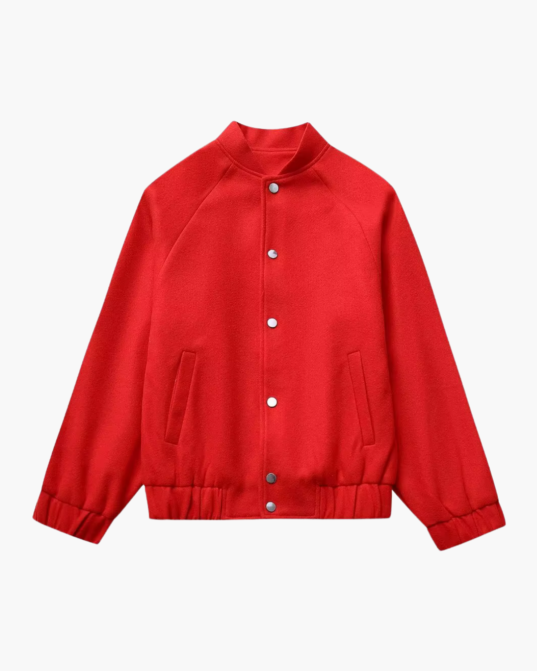 Casual Rood Jasje met O-hals en Knoopjes voor Dames