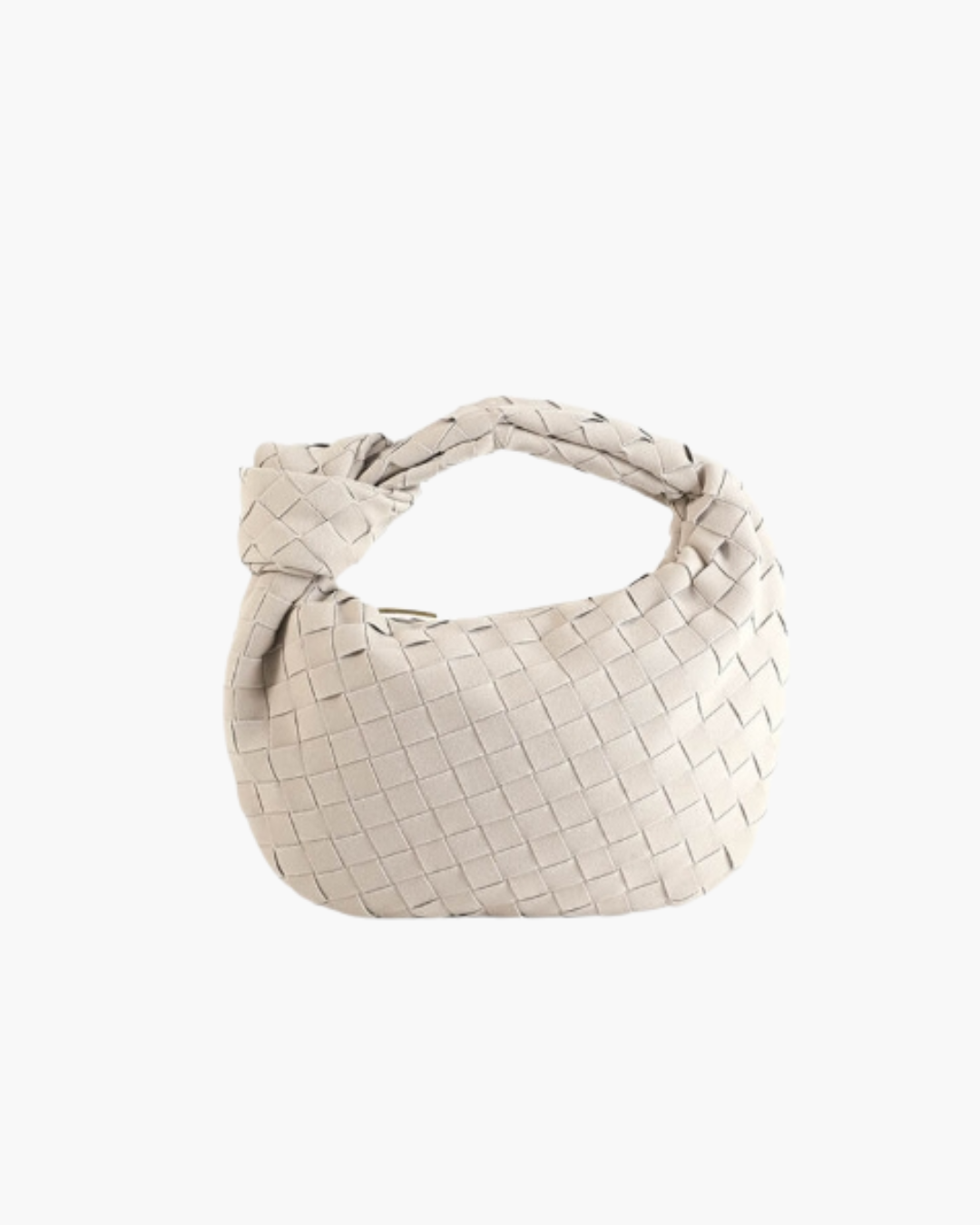 Crème Suède Geweven Handtasje voor Dames