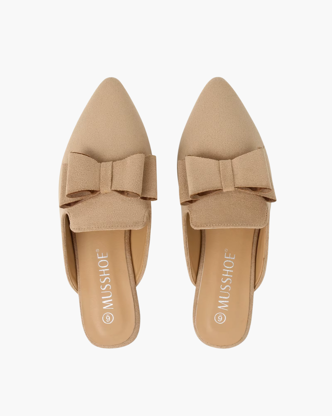 Comfortabele Beige Suède Instappers voor Dames