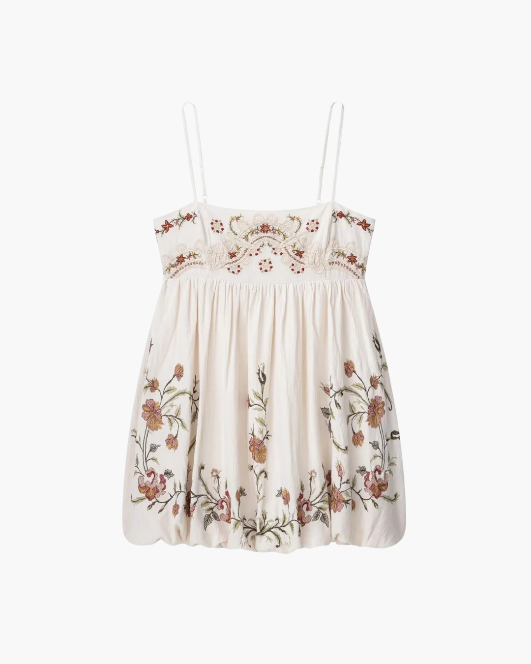 Losse Bohemian Zomerjurk met Bloemenborduursel voor Dames