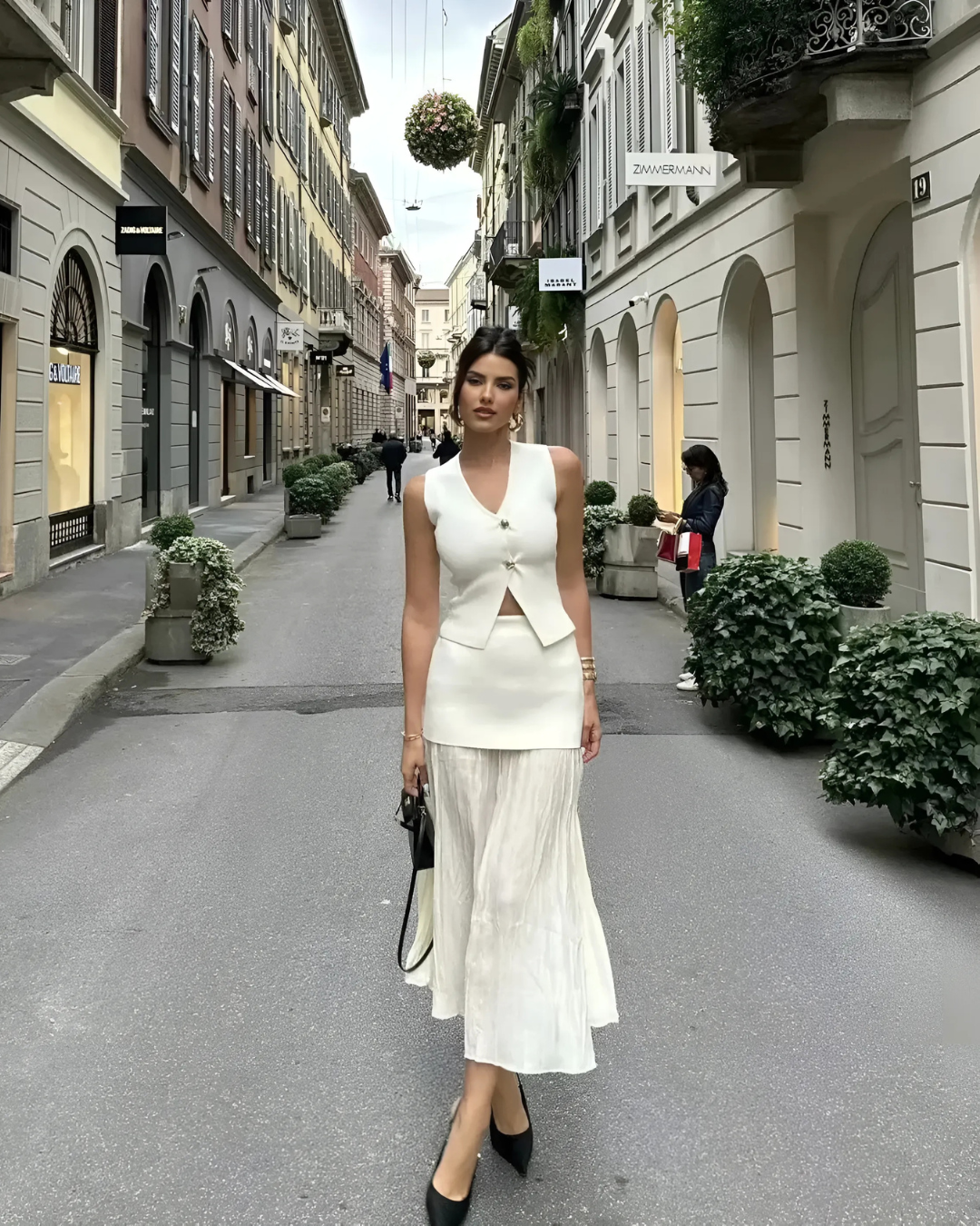 Elegante Vintage Vest en Rok Set voor Dames