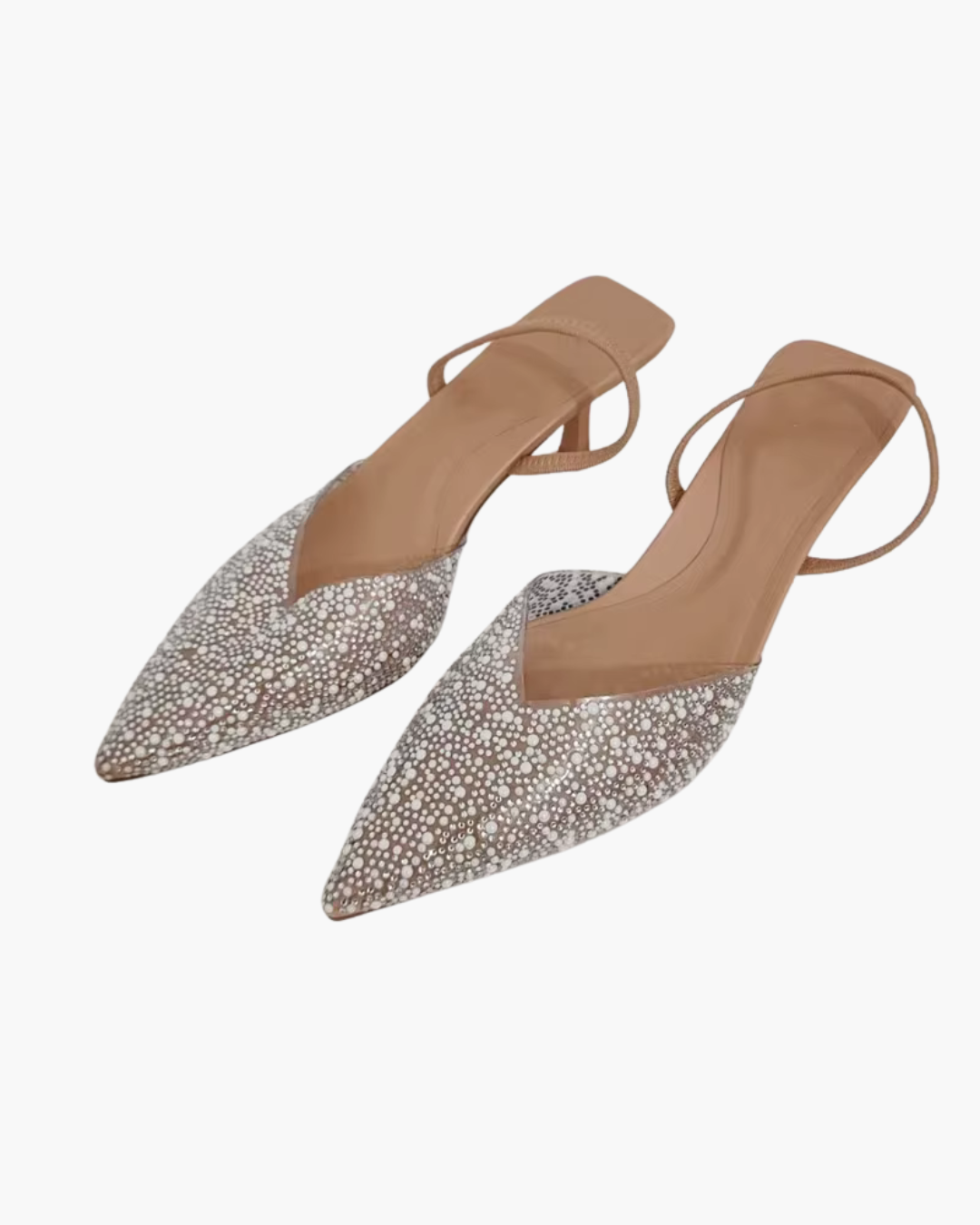 Puntige Hoge Hakken Sandalen met Parel Slingback voor Dames