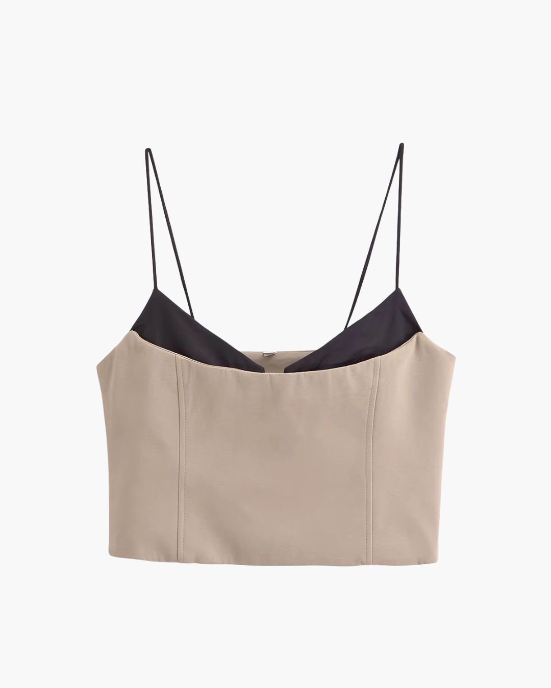 Elegant Gesplitst Hemdje met Open Rug en Hoge Street Style