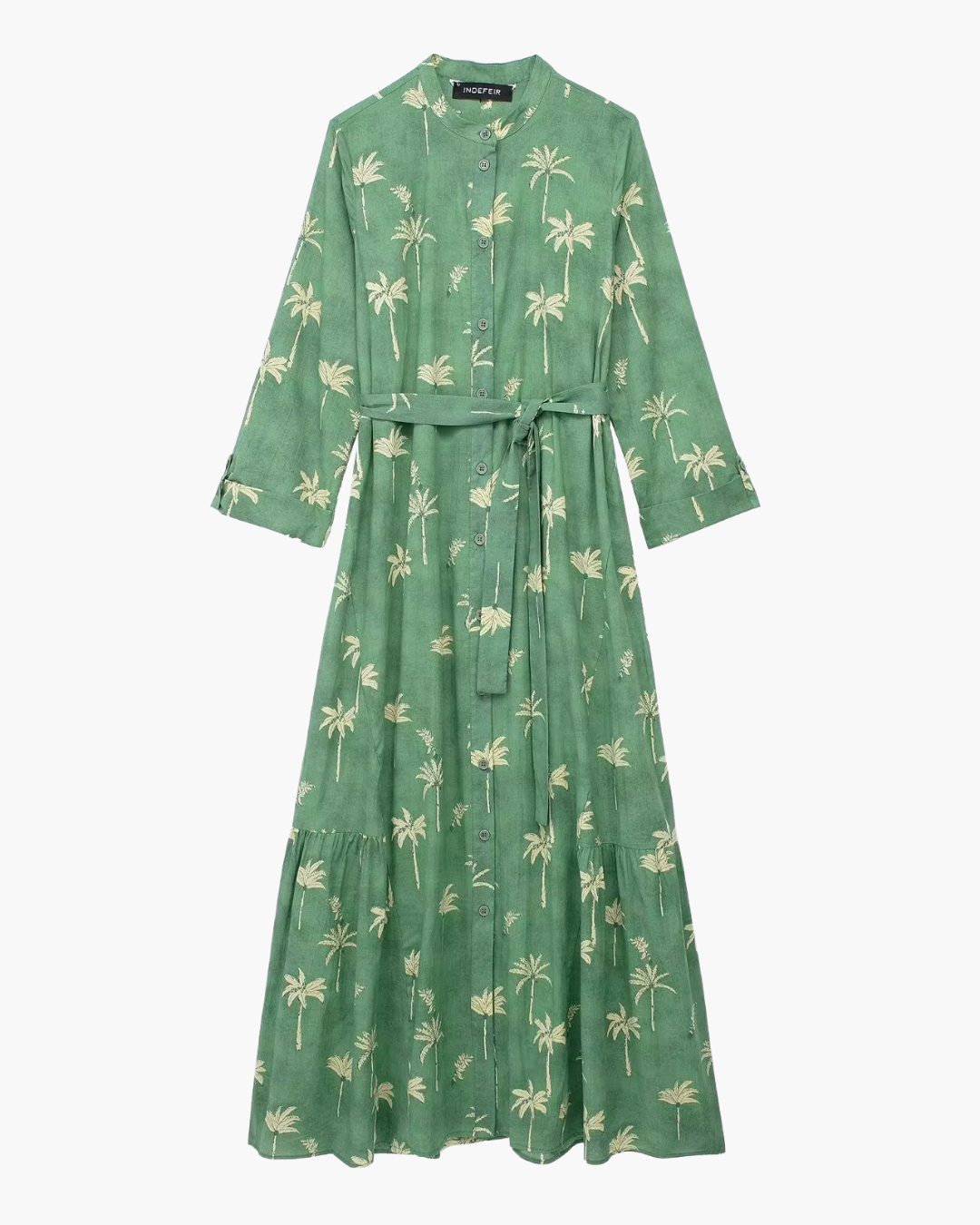 Vintage Chique Lentejurk met Print en Lange Mouwen voor Dames