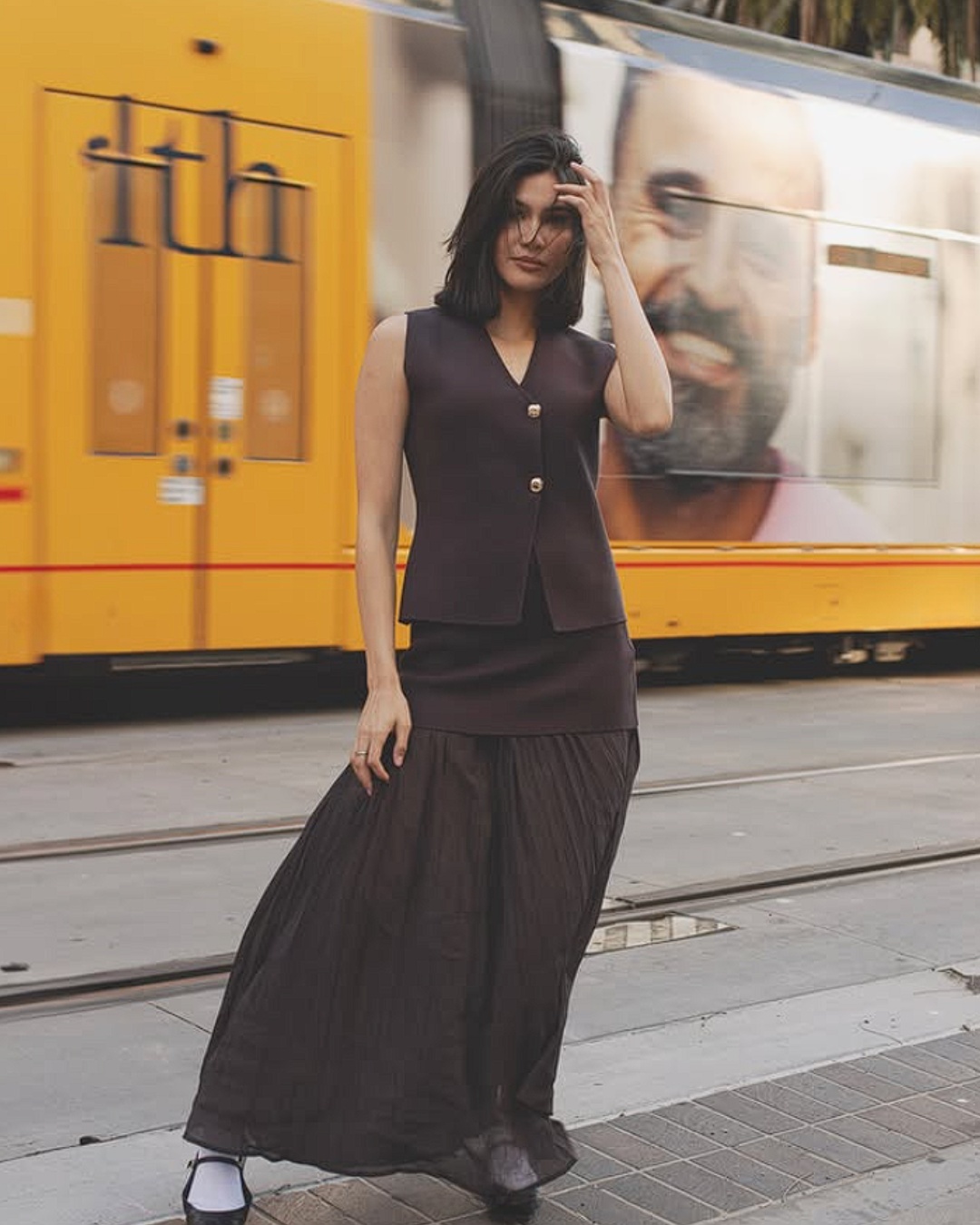 Elegante Vintage Vest en Rok Set voor Dames