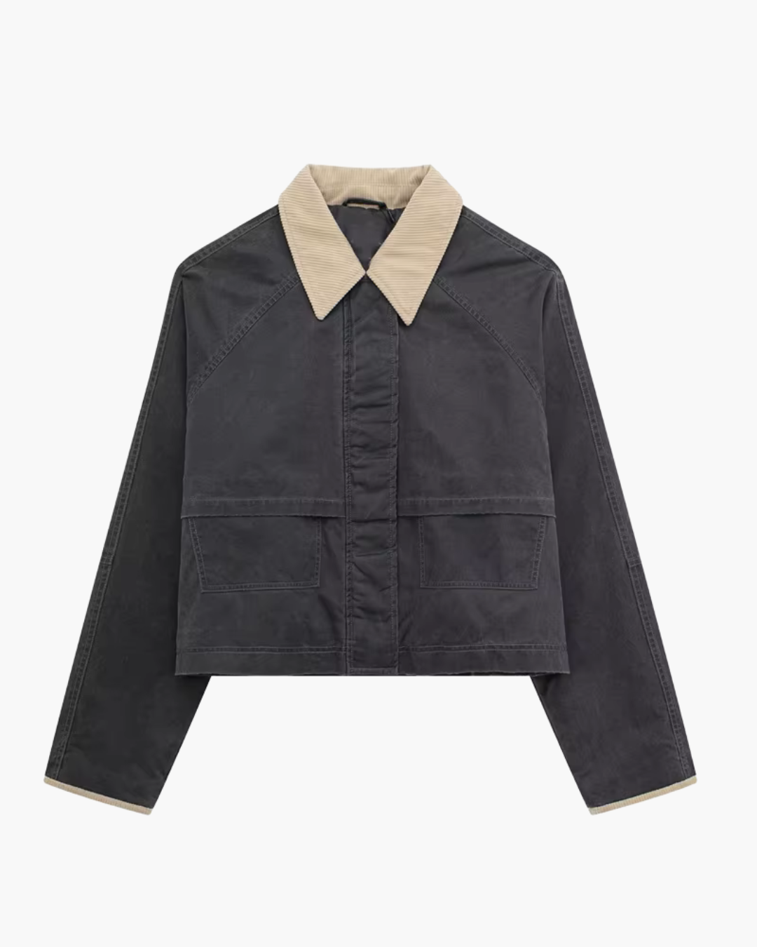 Voorjaarsjas met Lange Mouwen en Kraag voor Dames