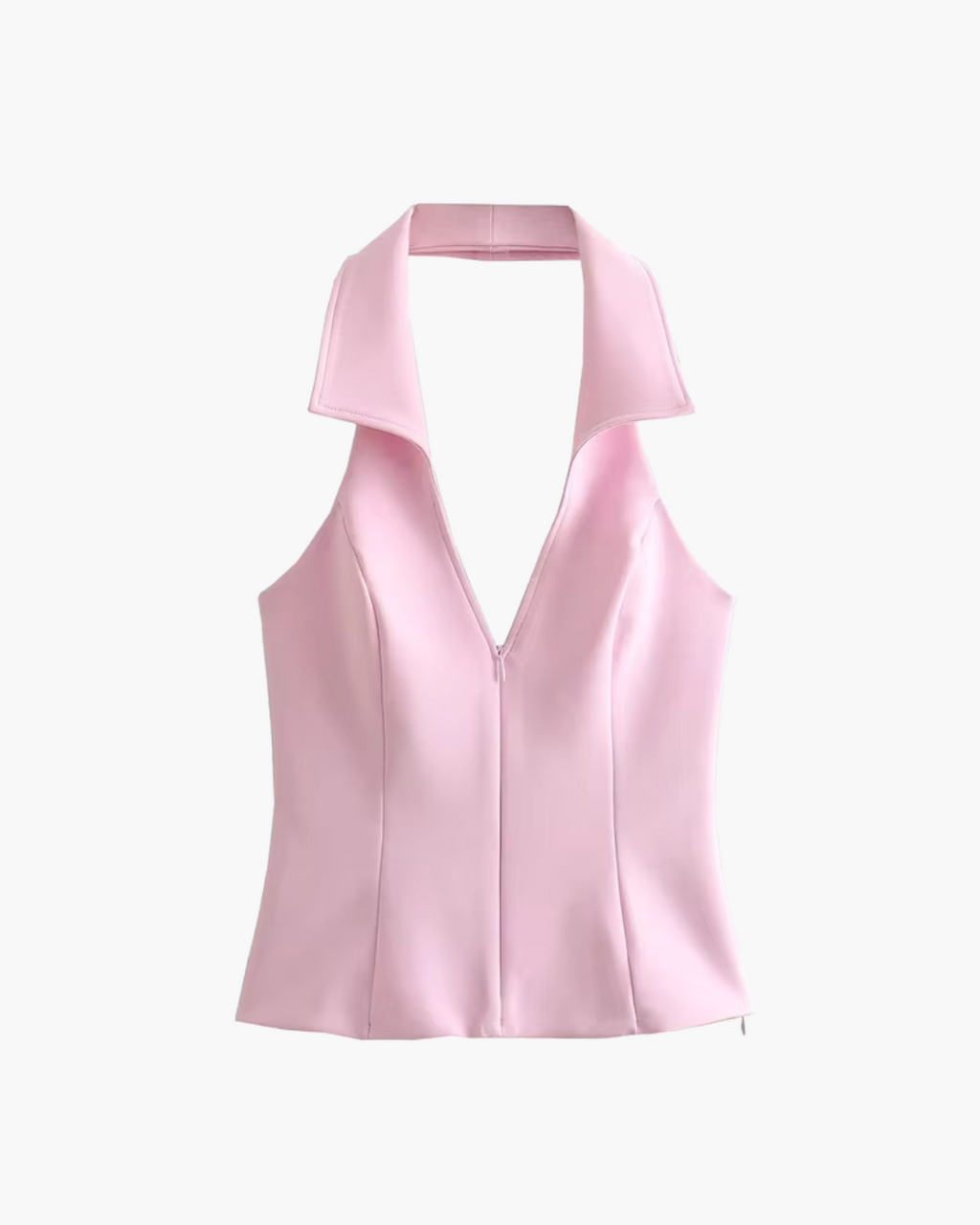Halter Cropped Top met Slanke Pasvorm voor Dames
