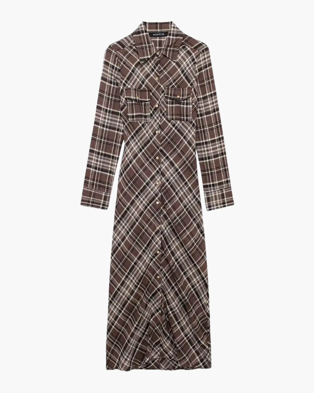 Klassieke Elegante Geruite Midi Jurk voor Dames