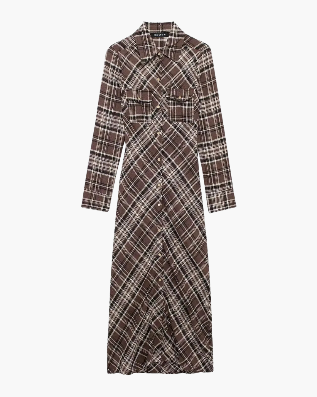 Klassieke Elegante Geruite Midi Jurk voor Dames