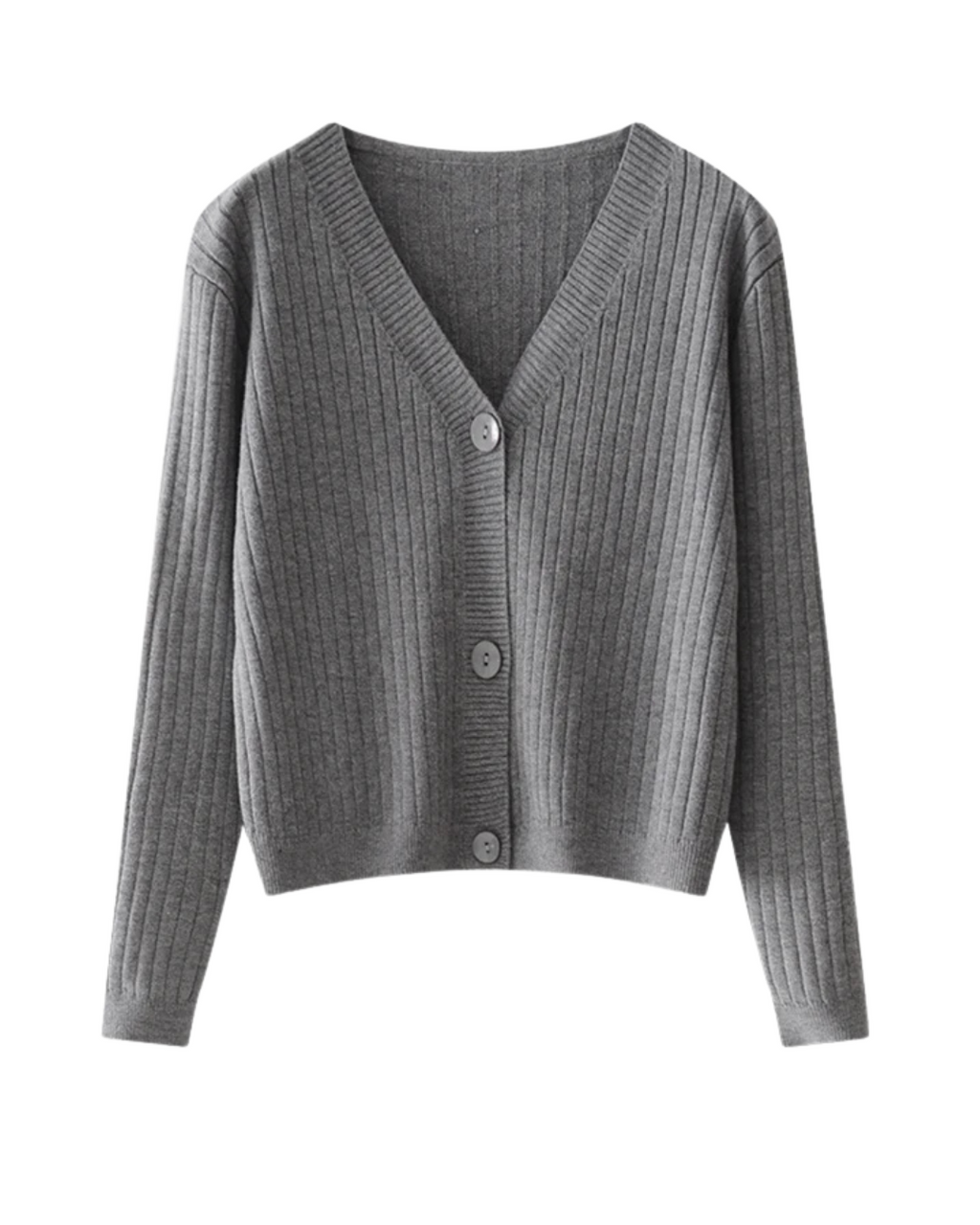 Casual Gebreid V-Hals Vest met Knoopsluiting voor Dames