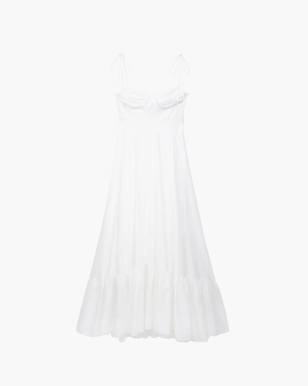 Witte Backless Strandjurk met Vetersluiting voor Dames