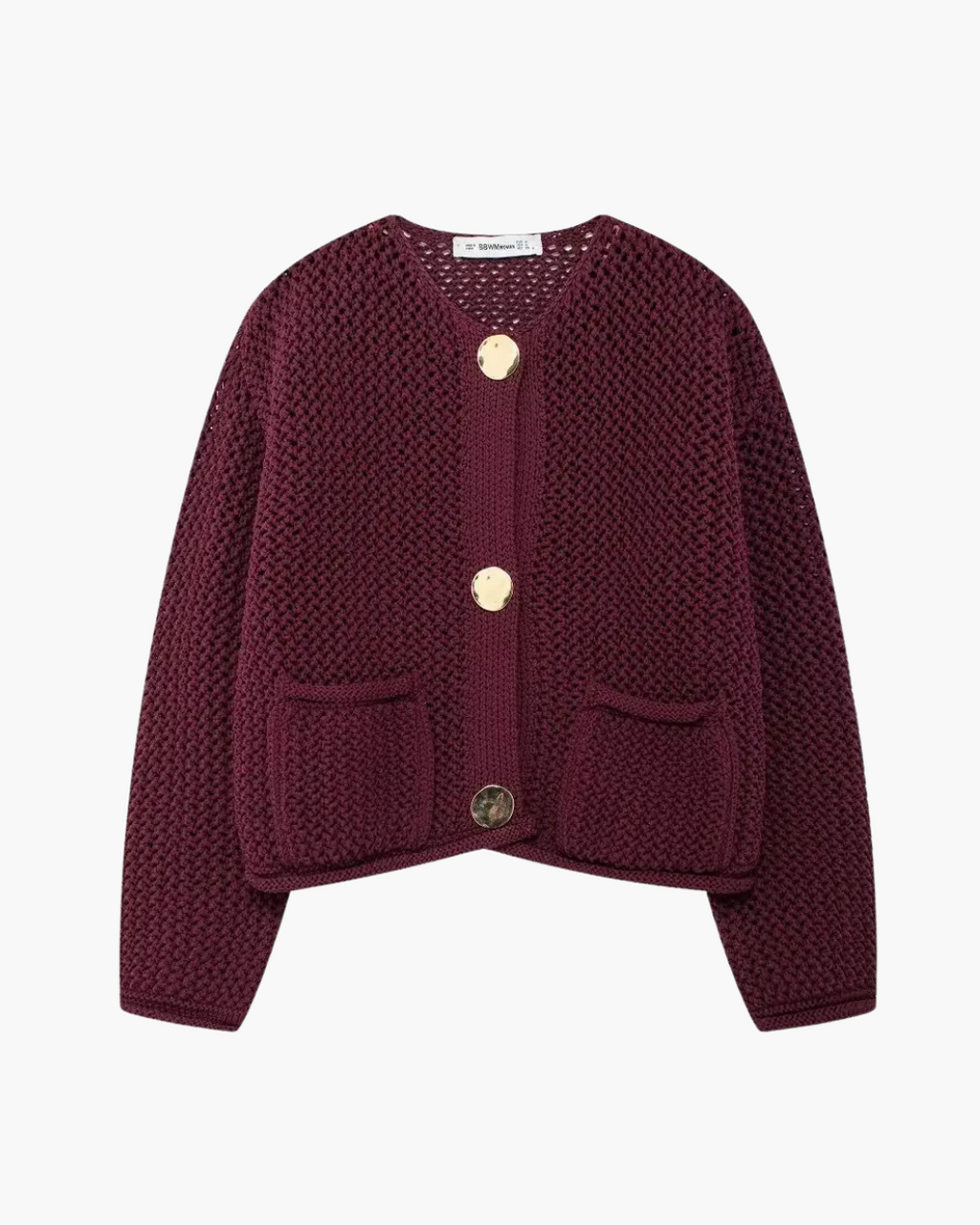 Gebreid Vest met Losse Lange Mouw voor Dames