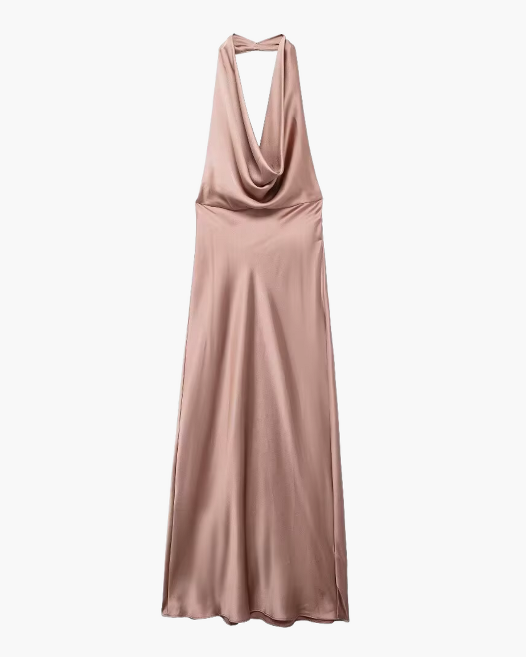 Satijnen Halter Jurk met Ruches voor Dames