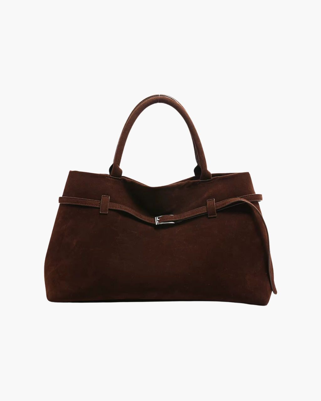 Vintage Suède Grote Capaciteit Draagtas Effen Kleur Voor Werk en Reizen