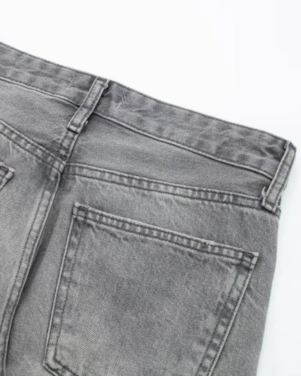 Grijze Spijkerbroek met Rechte Pasvorm voor Dames