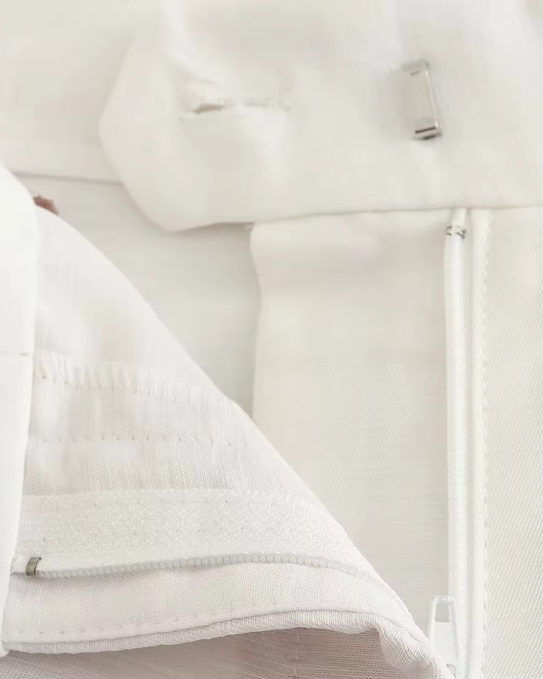 Vintage Luxe Witte Blazer, Gilet en Broek set voor Dames