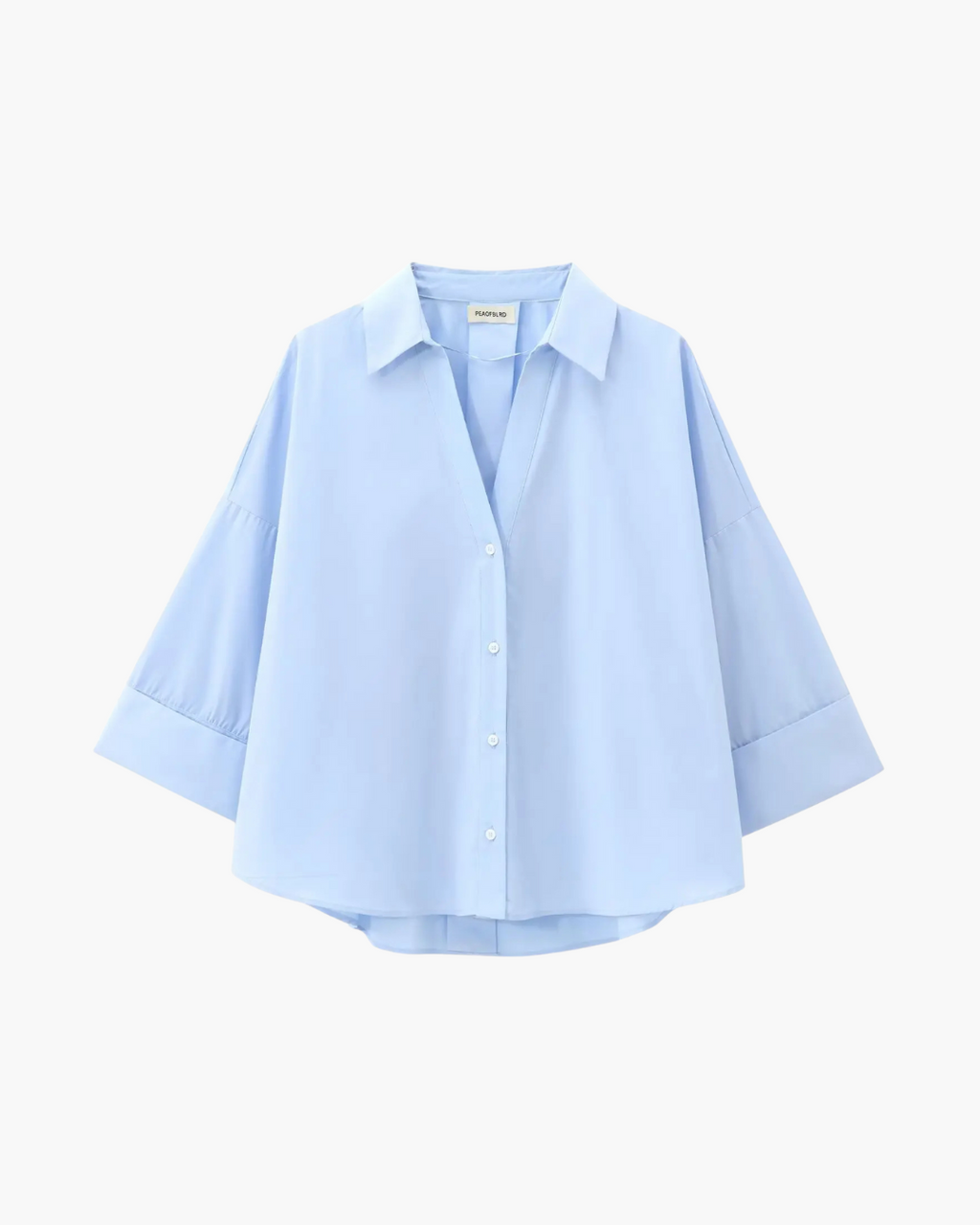 Oversized Blouse Dames – V-Hals & Faux Linnen