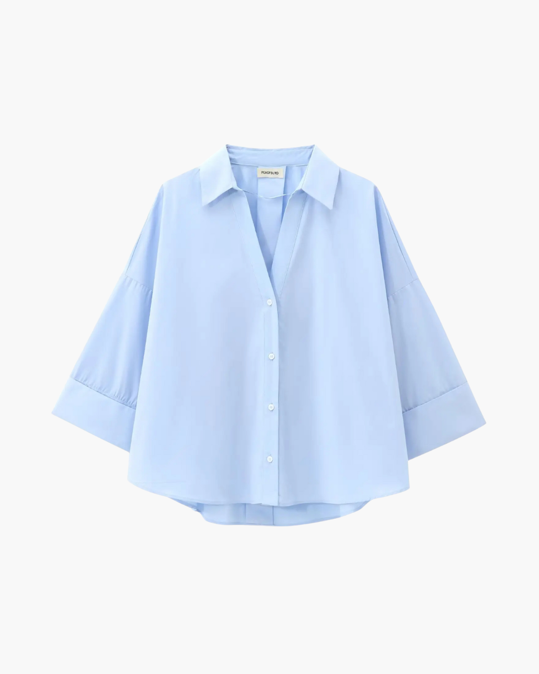 Oversized Blouse Dames – V-Hals & Faux Linnen