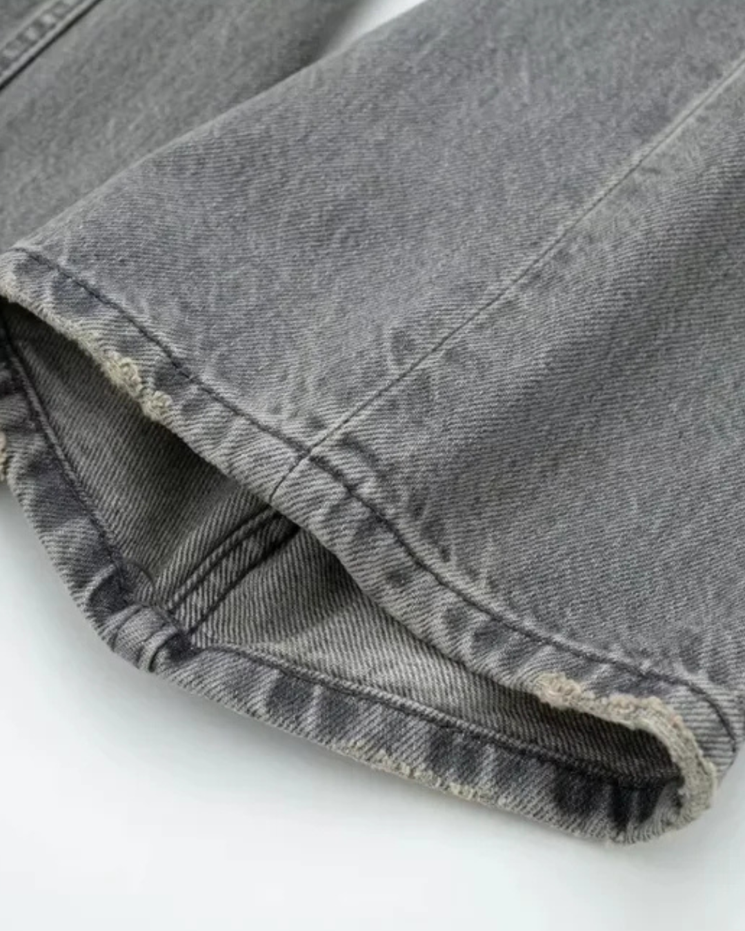 Grijze Spijkerbroek met Rechte Pasvorm voor Dames