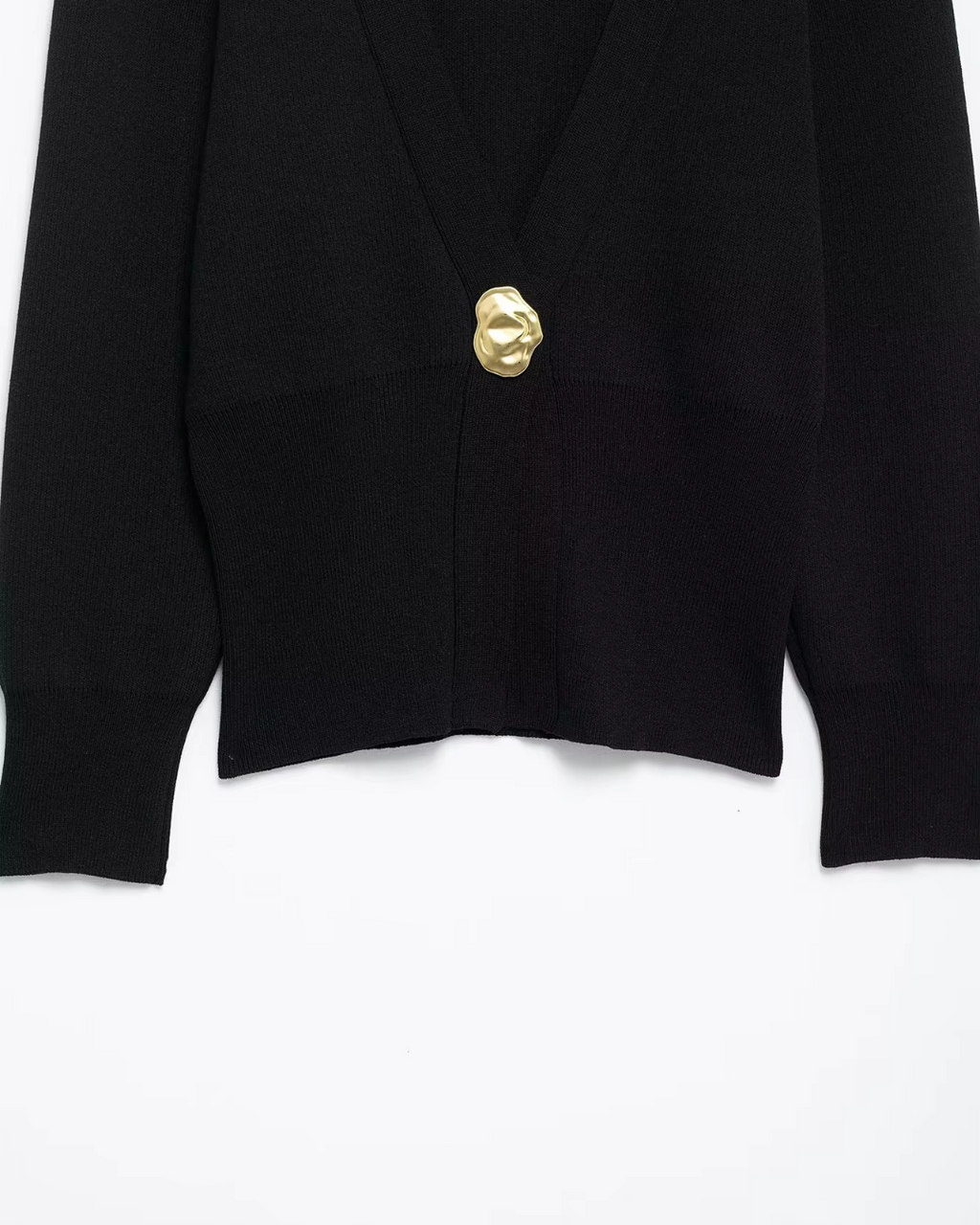 Casual Chique Vest met V-hals en Lange Mouwen voor Dames