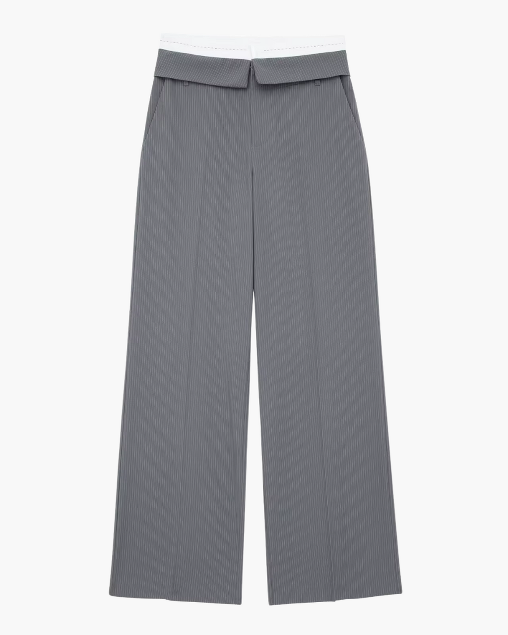 Gestreept Kort Vest met Wijde Broek Set voor Dames