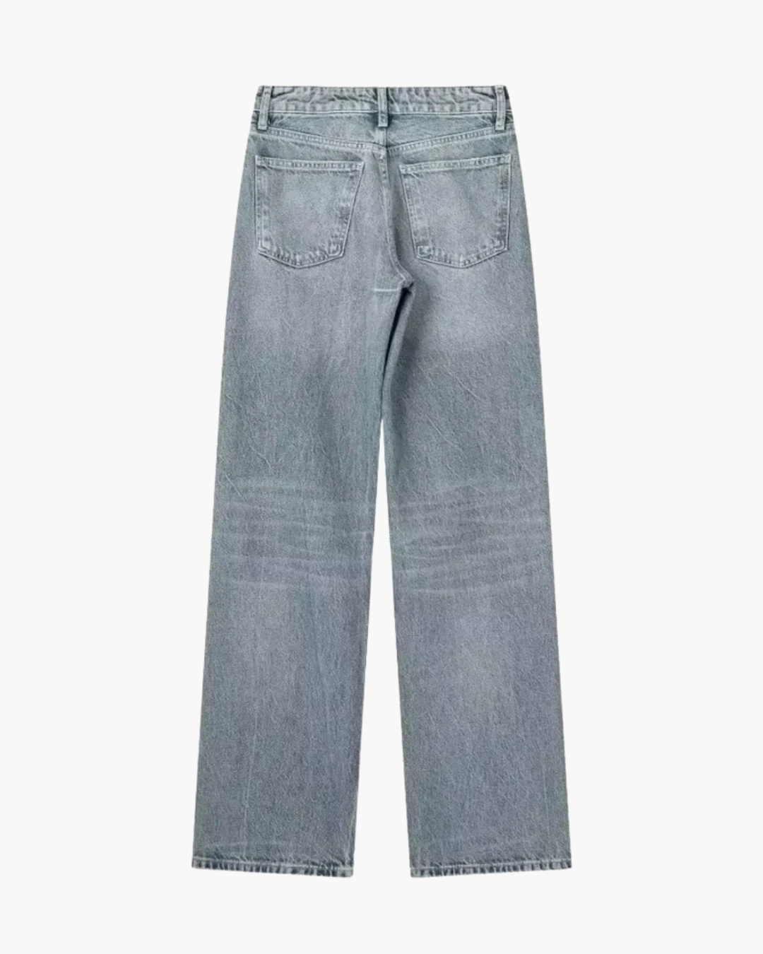 Blauwe Spijkerbroek met Rechte Pasvorm voor Dames