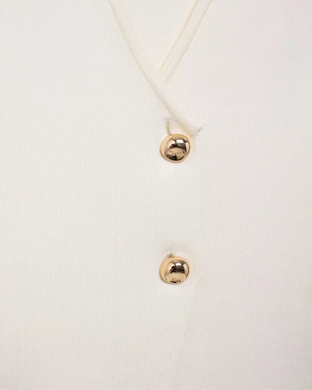 Gebreid Mouwloos V-Hals Vest met Gouden Knopen voor Dames
