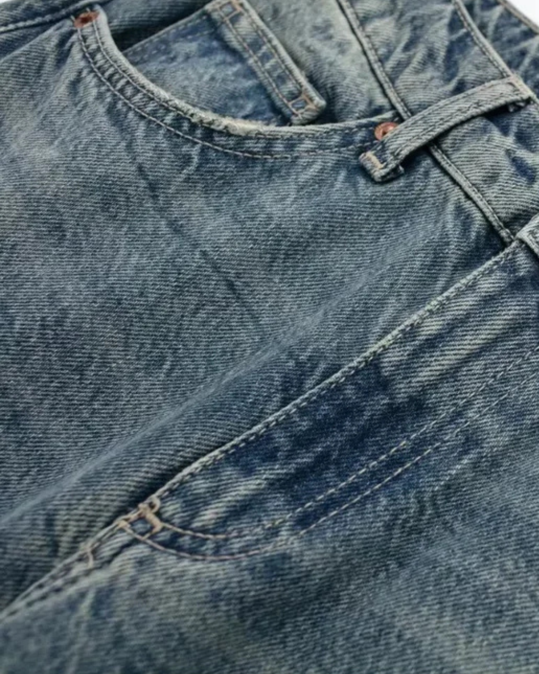 Blauwe Spijkerbroek met Rechte Pasvorm voor Dames