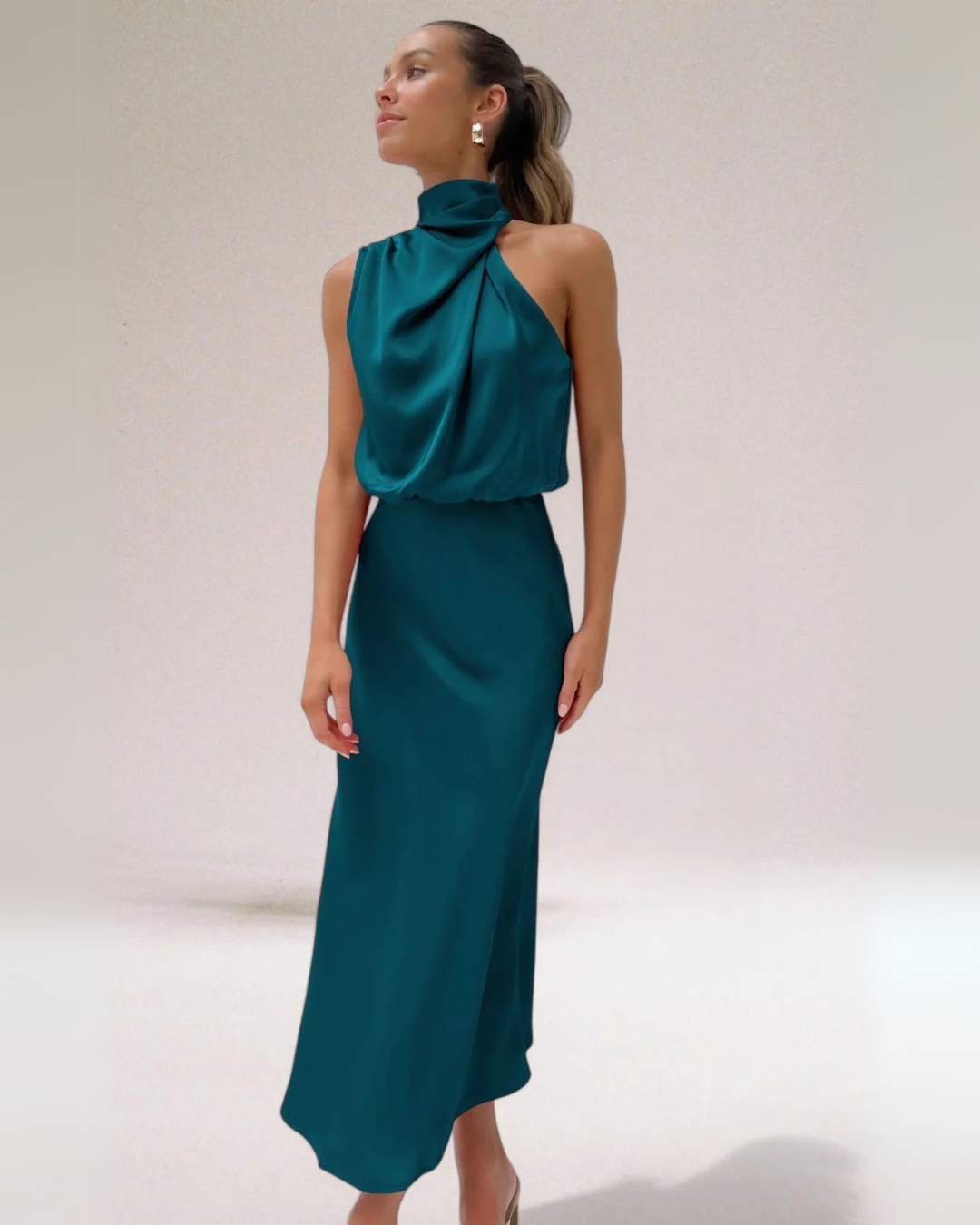 Satijnen Lange Maxi Jurk  voor Dames