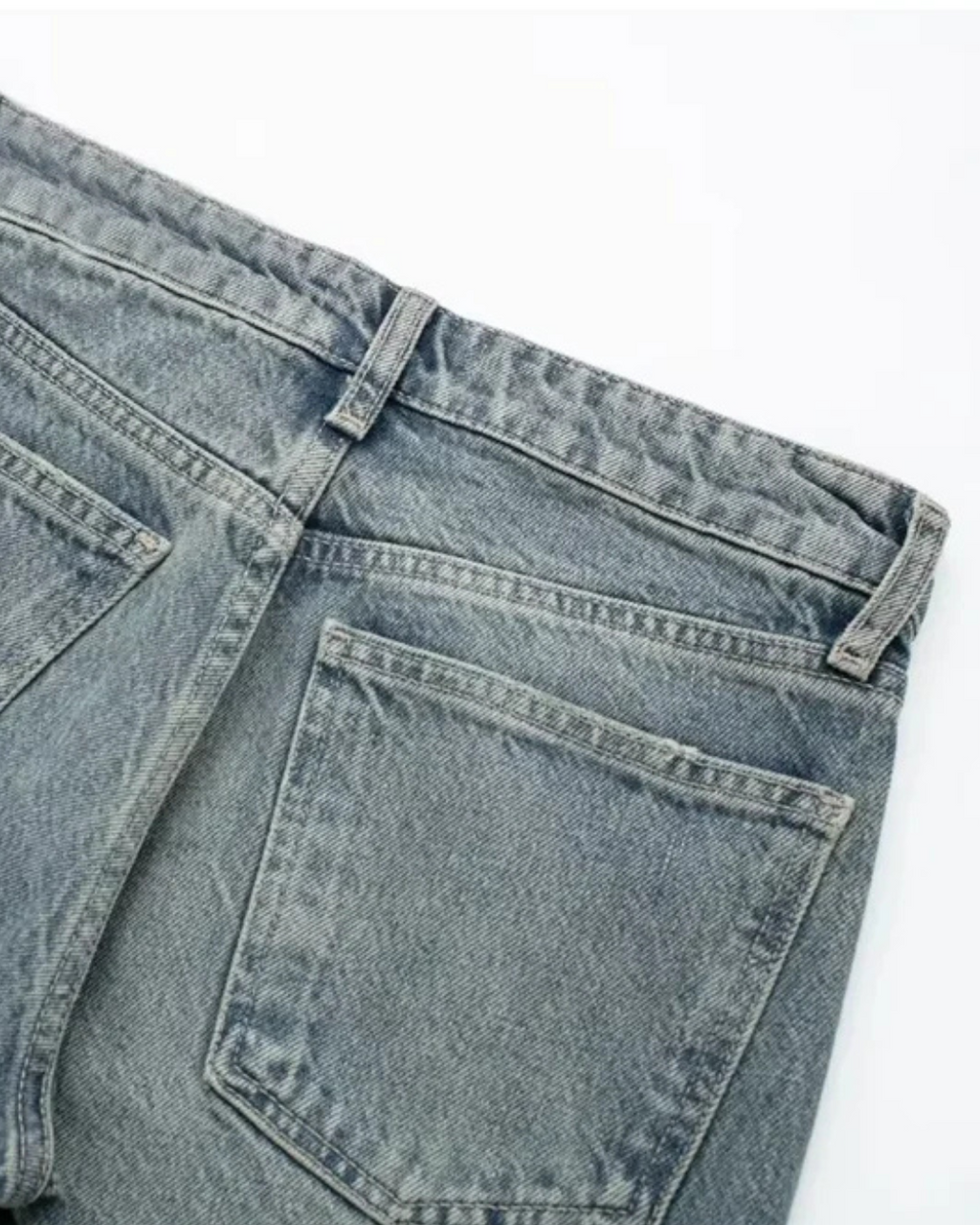 Blauwe Spijkerbroek met Rechte Pasvorm voor Dames