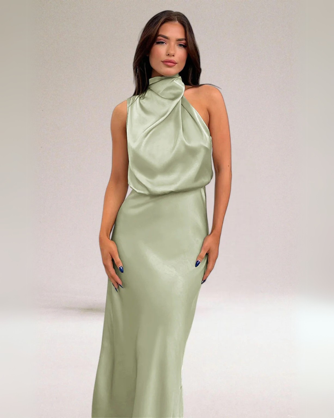 Satijnen Lange Maxi Jurk  voor Dames