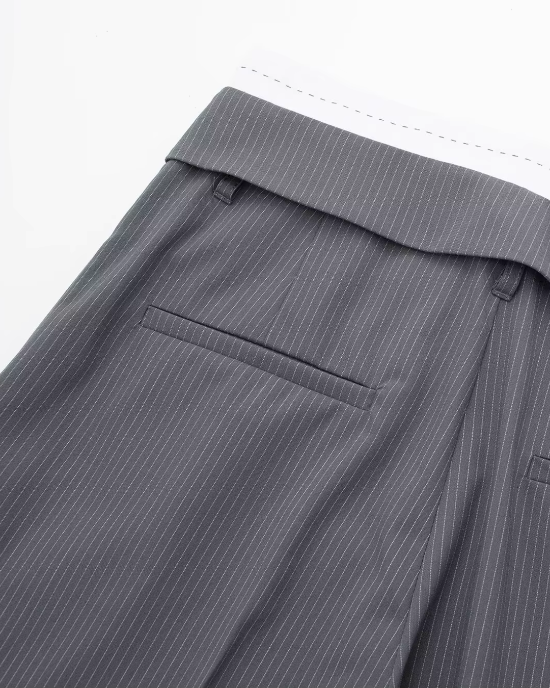 Gestreept Kort Vest met Wijde Broek Set voor Dames