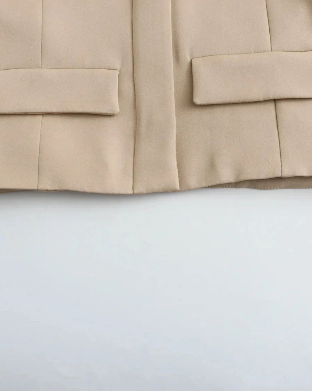 Vintage Cropped Jas met Reverskraag en Klepzakken voor Dames