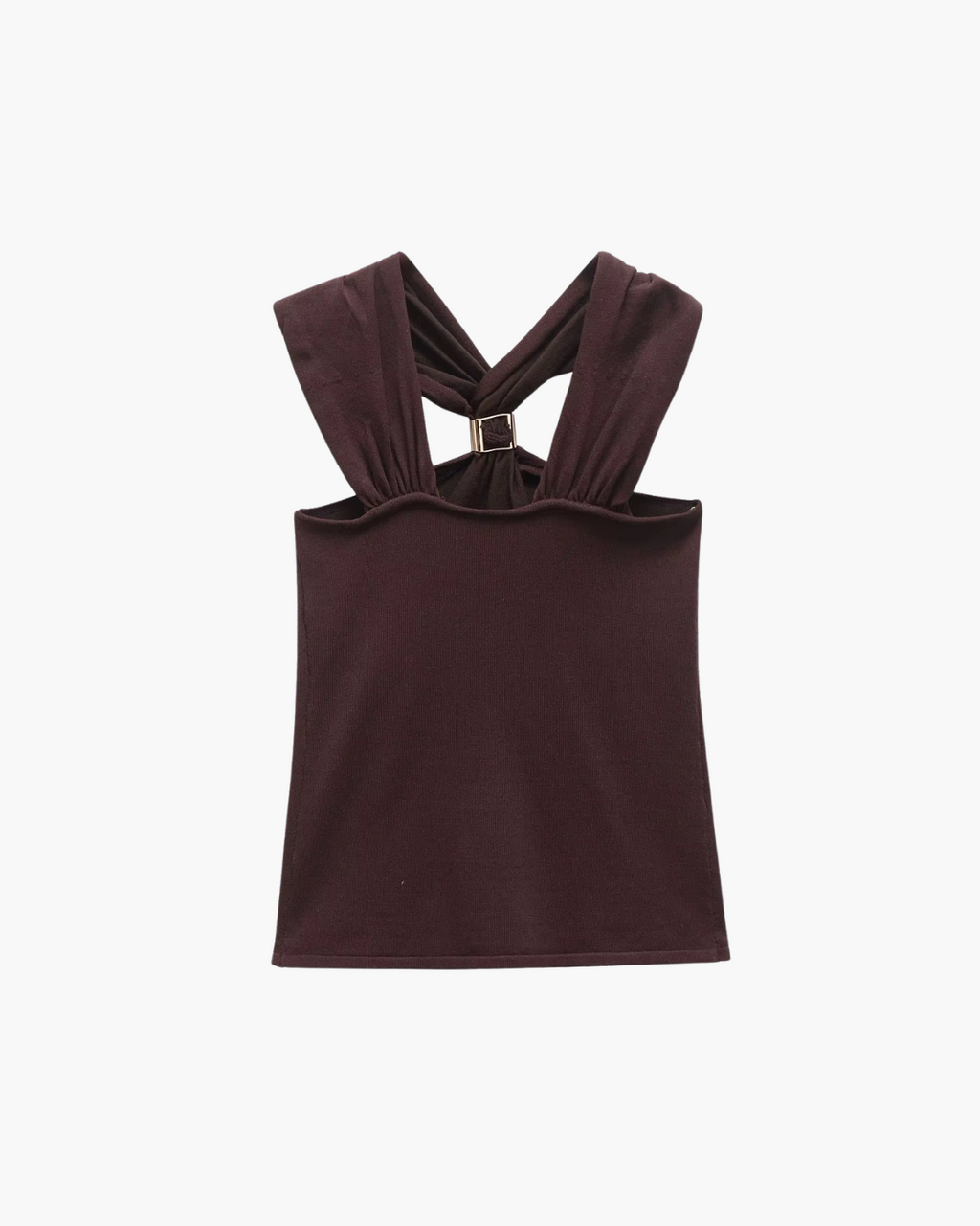 Gebreide Mouwloze Crop Top voor Dames