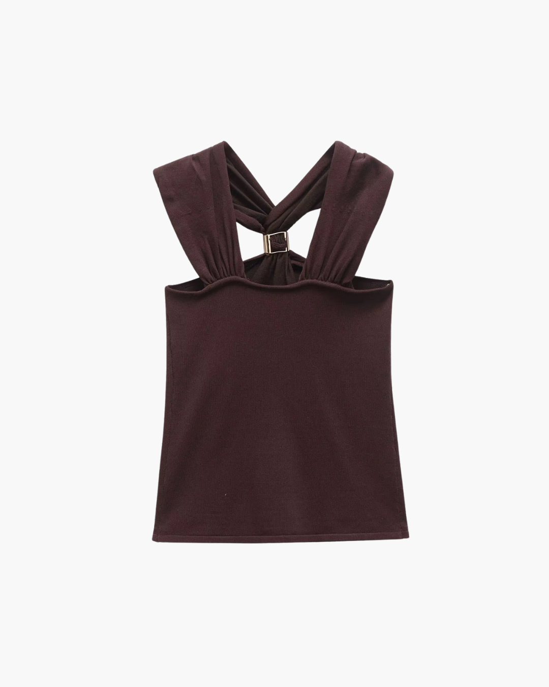 Gebreide Mouwloze Crop Top voor Dames