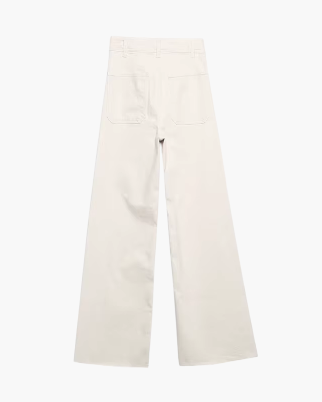 Witte Hoge Taille Wijde Pijpen Jeans voor Dames