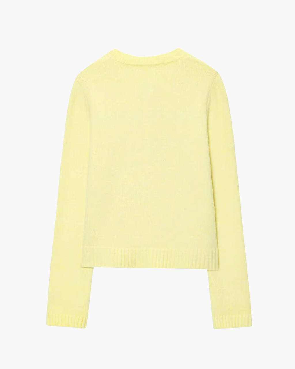 Elegant Geel Gebreid Vest met Lange Mouwen voor Dames