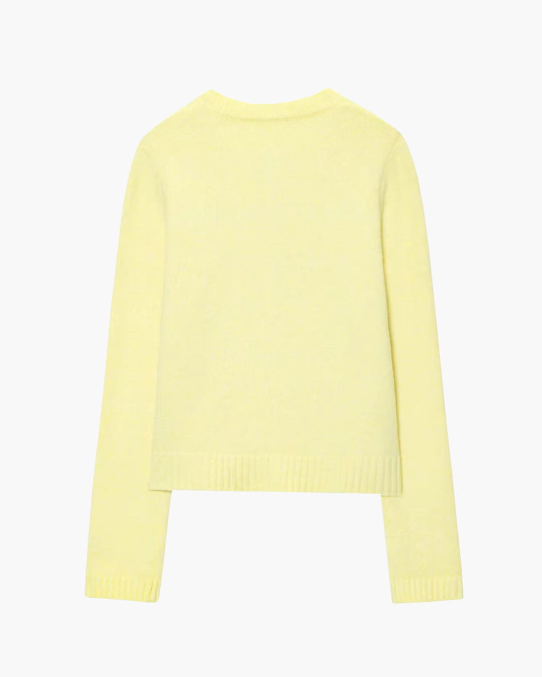 Elegant Geel Gebreid Vest met Lange Mouwen voor Dames