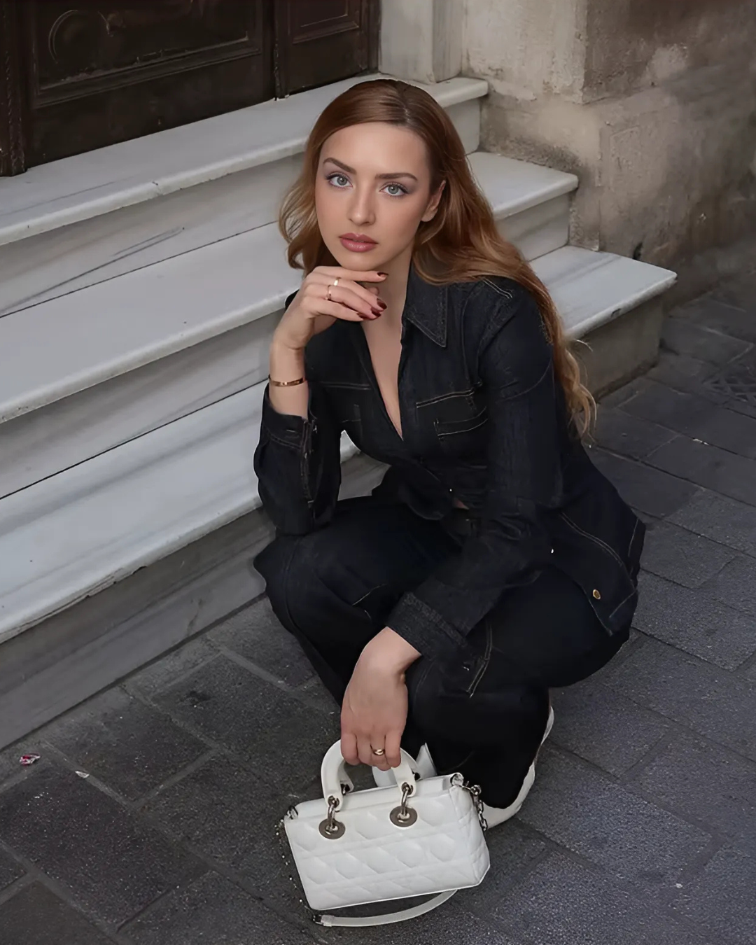 Stijlvolle Denim Jas en Broek Set voor Dames