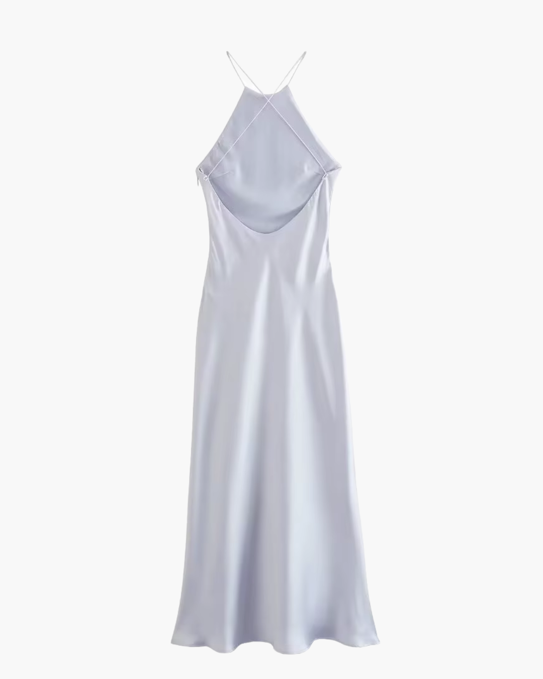 Satijnen Halter Backless Maxi Jurk voor Dames