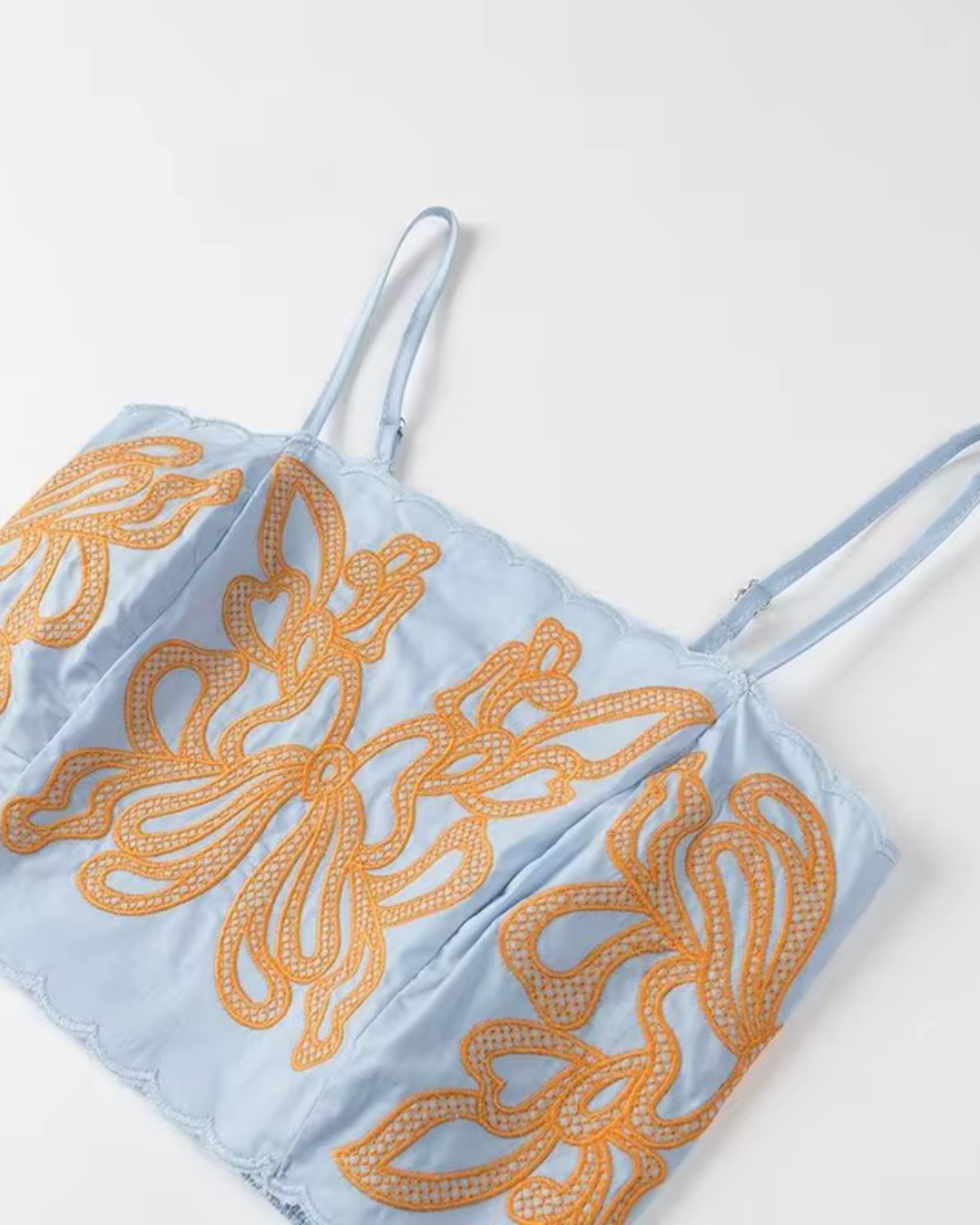 Elegante Korte Top En Rok Geborduurde Set voor Dames